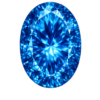 Oval Cz Dark Blue Topaz