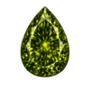Pear CZ DARK Olive Peridot