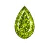 Pear CZ Medium Olive Peridot
