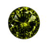 Round CZ Dark Olive Peridot