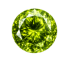 Round CZ medium Olive Peridot
