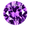 Round CZ medium amethyst