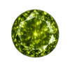 Round Rose Cut CZ Dark Olive Peridot