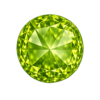 Round Rose cut CZ Medium Olive Peridot
