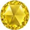 Round Rose cut CZ medium Yellow