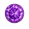Round rose cut CZ medium Amethyst
