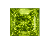 SQUARE CZ Medium OLive Peridot