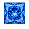 Square CZ dark blue Topaz
