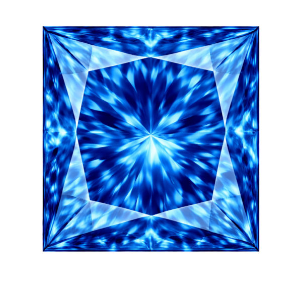 Square CZ dark blue Topaz