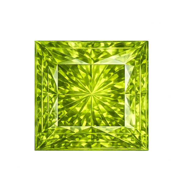 Square Natural Earth Mine Genuine Peridot