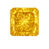 Square cut corner CZ medium Yellow