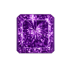 Square cut corner CZ medium amethyst