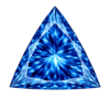 Triangle CZ Dark Blue Topaz