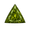 Triangle CZ Dark Olive Peridot