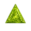 Triangle CZ Medium Olive Peridot