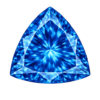 Trillion CZ Dark Blue Topaz