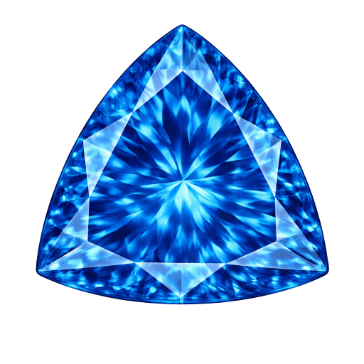 Trillion CZ Dark Blue Topaz