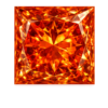 cubic zirconia orange AAA,Square