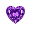 heart CZ medium amethyst