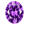 oval CZ medium amethyst