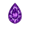 pear CZ medium Amethyst