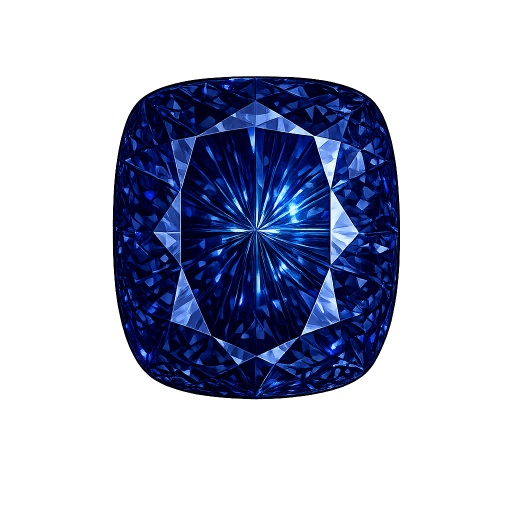 Blue Spinel Dark Cushion
