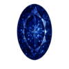 Blue Spinel Dark Oval