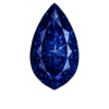 Blue Spinel Dark Pear