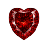 Cubic Zirconia Garnet AAA, Heart