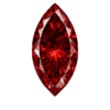 Cubic Zirconia Garnet AAA, Marquise