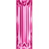 Cubic Zirconia Pink Rose AAA, Baguette