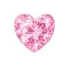 Cubic Zirconia Pink Rose AAA, Heart