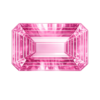 Cubic Zirconia Pink Rose AAA, Octagon