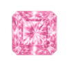 Cubic Zirconia Pink Rose AAA, Square cut corner