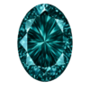 Cubic Zirconia Teal AAA, Oval