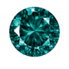 Cubic Zirconia Teal AAA, Round