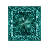 Cubic Zirconia Teal AAA, Square