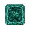 Cubic Zirconia Teal AAA, Square cut corner