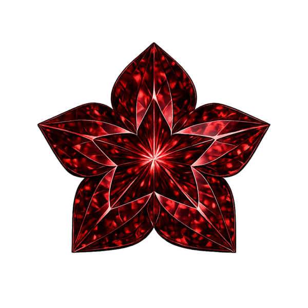 Flower Dark Garnet