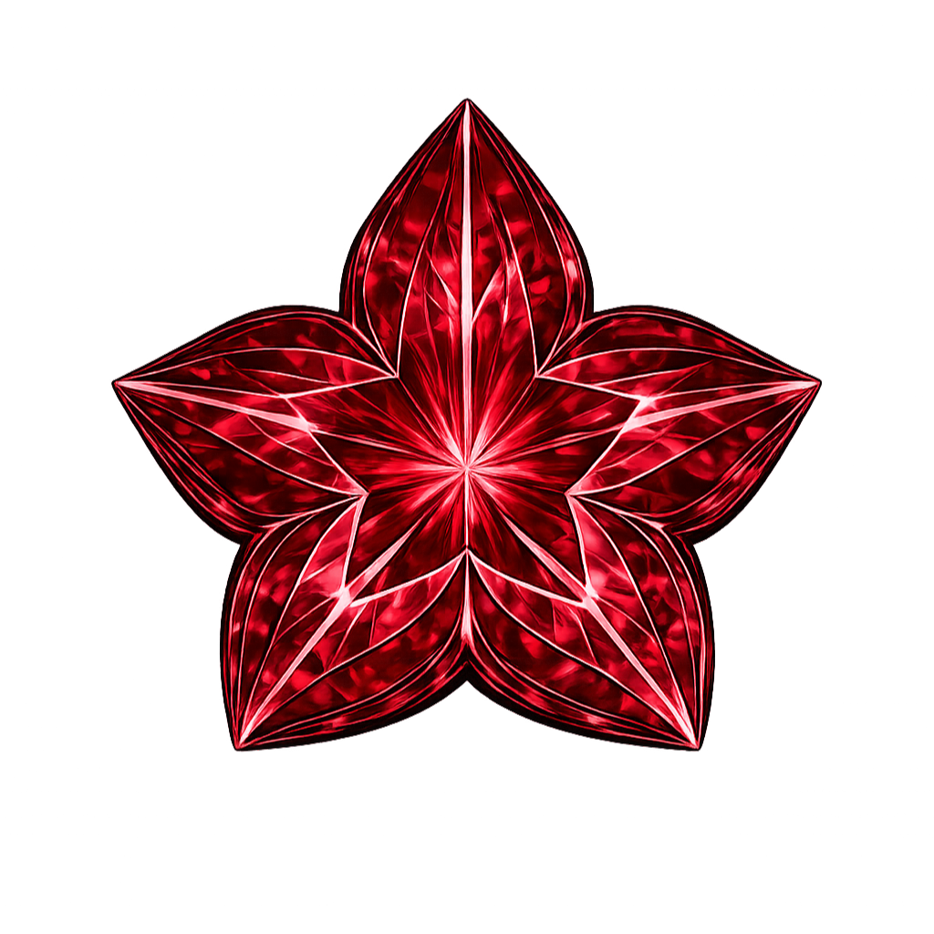 Flower Garnet #7 Synthetic Gem
