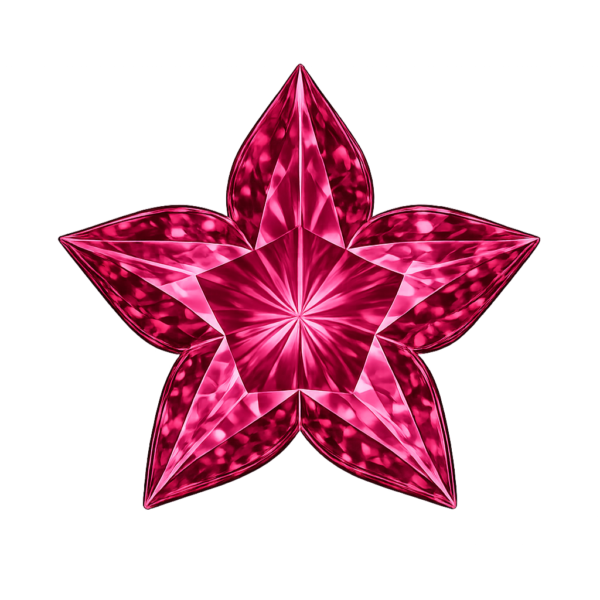 Flower Rose#3 Synthetic Gemstone
