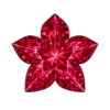 Flower Rubby #4 Synthetic Gemstone