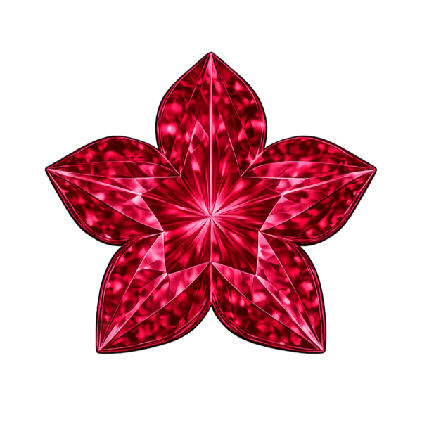 Flower Rubby #4 Synthetic Gemstone
