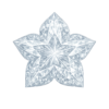 Flower White #12 Synthetic gem