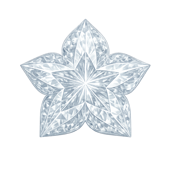 Flower White #12 Synthetic gem