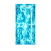 Glass Aquamarine Gemstone Baguette Shape