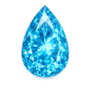 Glass Aquamarine Gemstone Pear Shape