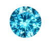 Glass Aquamarine Gemstone Round Shape