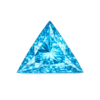 Glass Aquamarine Gemstone Triangle Shape