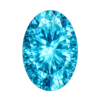 Glass Aquamarine Gemstone oval Shape